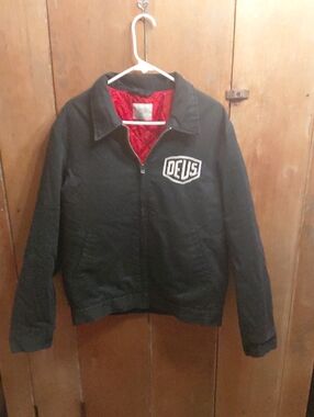 Black DEUS Workwear 2.0 Jacket with Red Lining Size M